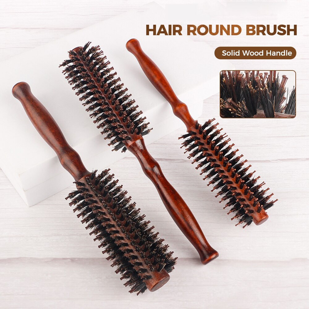     Boar Bristle Hair Round Brush ..